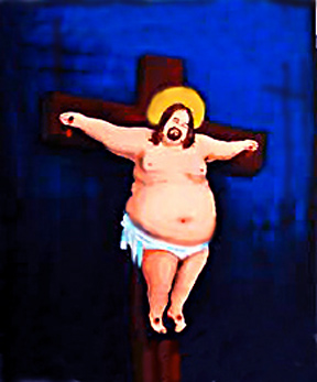 Obese Jesus in the Religion Business